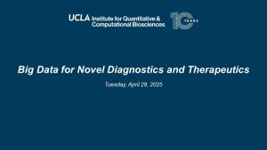 QCBio Webinar: Big Data for Novel Diagnostics and Therapeutics